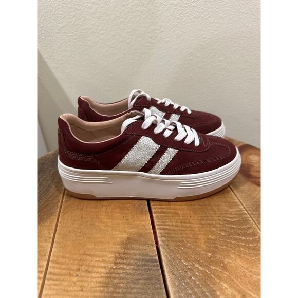 Madden Girl Shoes - Madden Girl Livvyy platform lace-up red maroon sneakers size 7.5 NEW